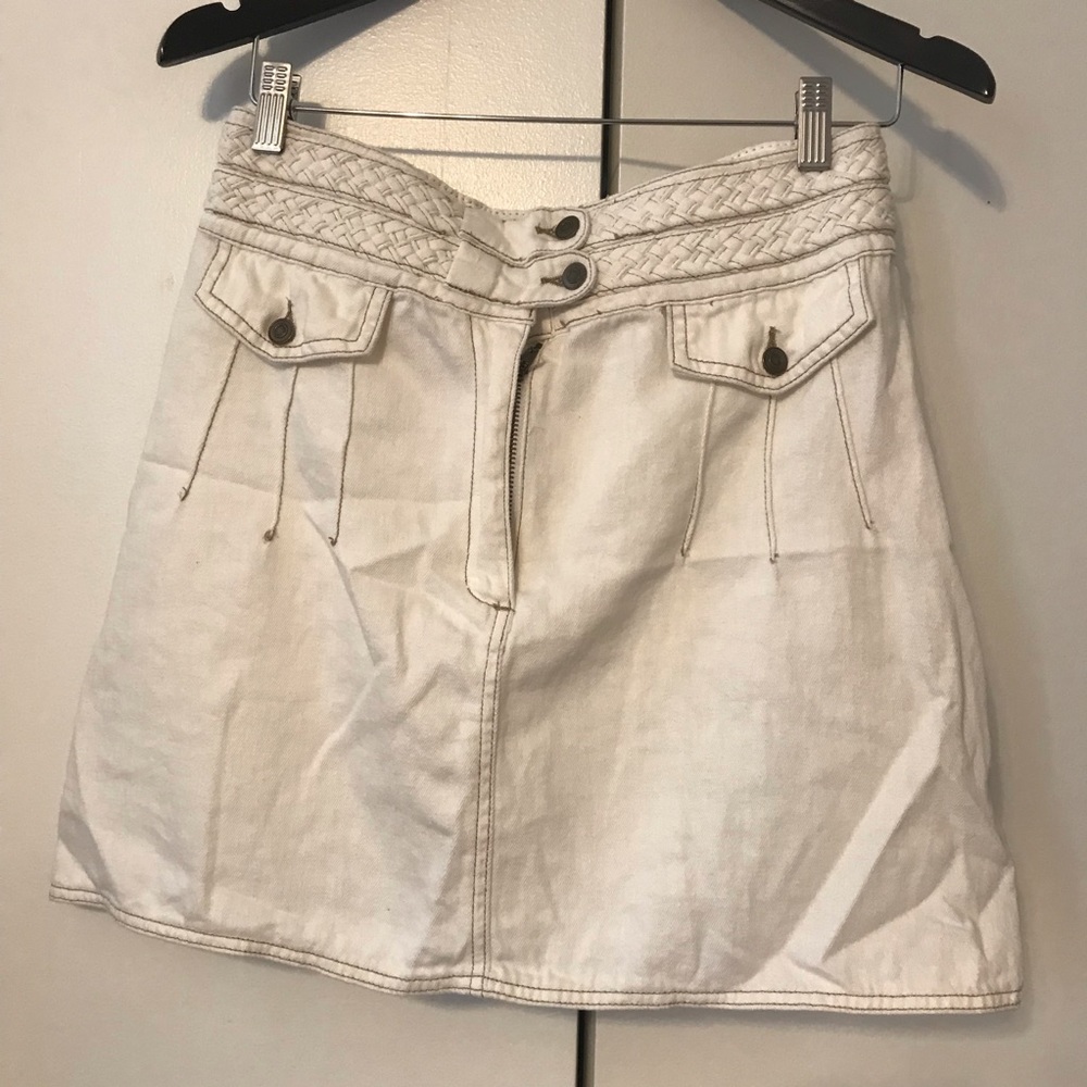 Free People Baby Braided Mini Denim Skirt - Picture 3 of 6